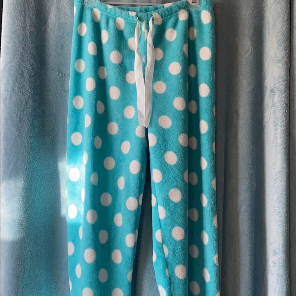 Fleece Polka Dot Pajama Bottoms